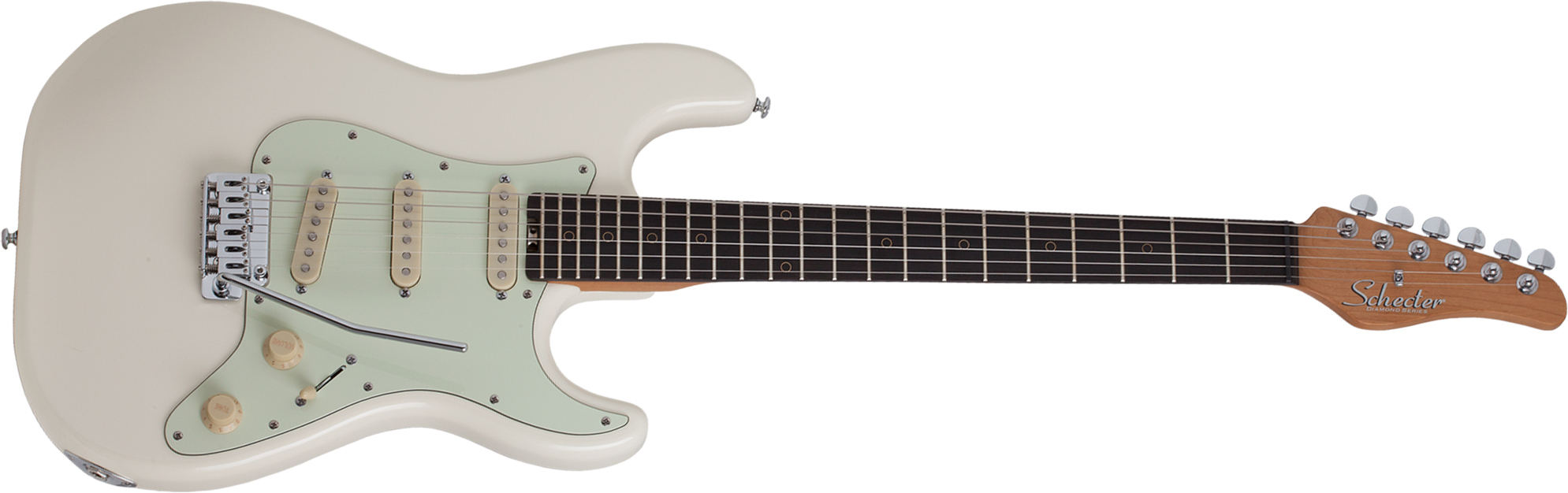 Schecter Nick Johnston Traditional Signature 3s Trem Eb - Atomic Snow - Guitarra eléctrica con forma de str. - Main picture