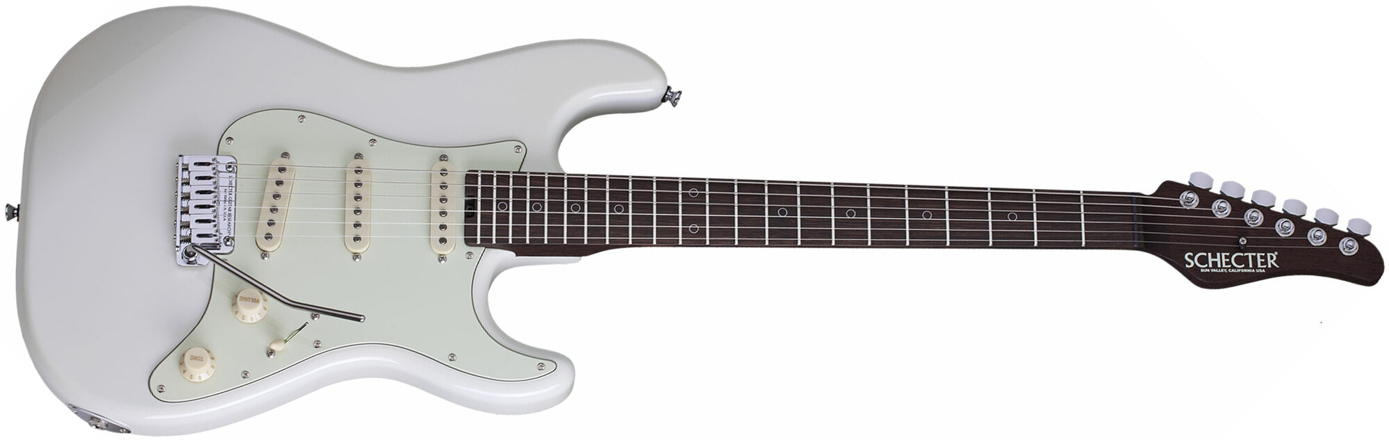 Schecter Nick Johnston Usa Signature 3s Trem Eb - Atomic Snow - Guitarra eléctrica con forma de str. - Main picture