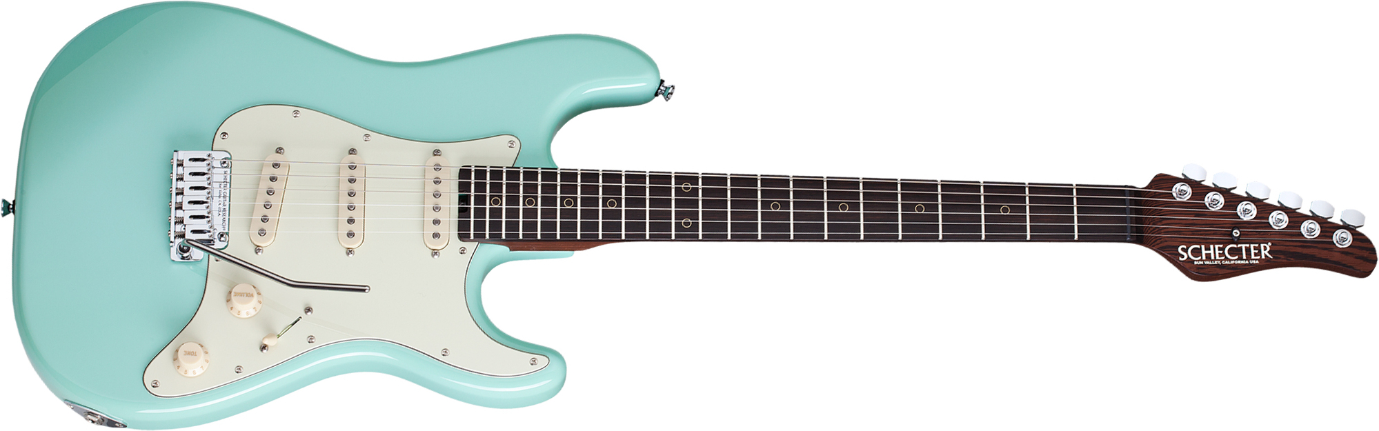Schecter Nick Johnston Usa Signature 3s Trem Eb - Atomic Green - Guitarra eléctrica con forma de str. - Main picture