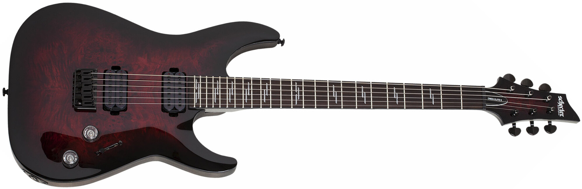 Schecter Omen Elite-6 2h Ht Rw - Black Cherry Burst - Guitarra eléctrica con forma de str. - Main picture