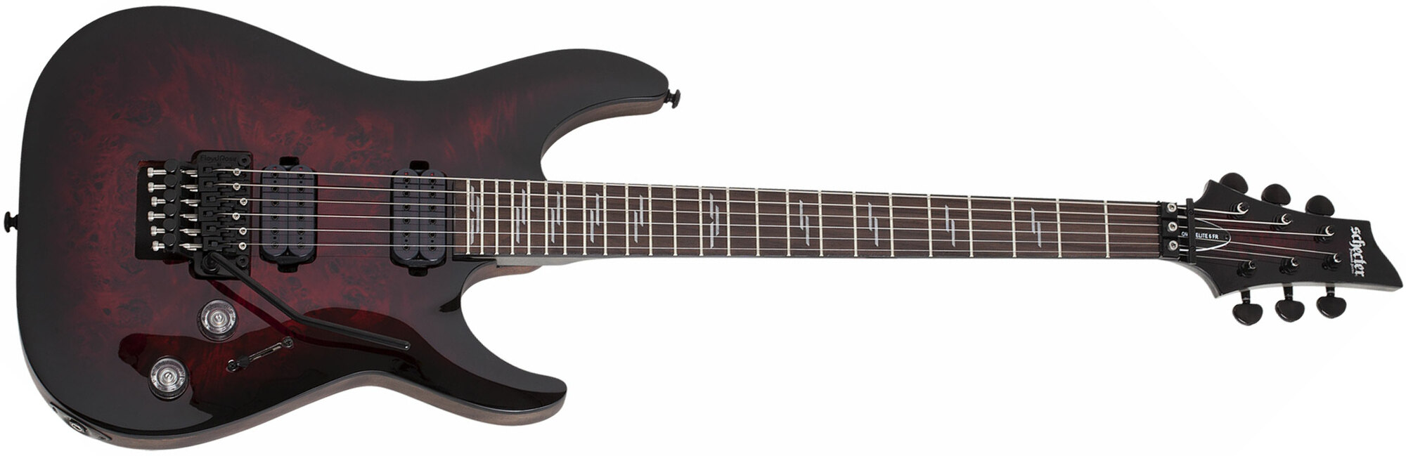 Schecter Omen Elite-6 Fr 2h Rw - Black Cherry Burst - Guitarra eléctrica con forma de str. - Main picture