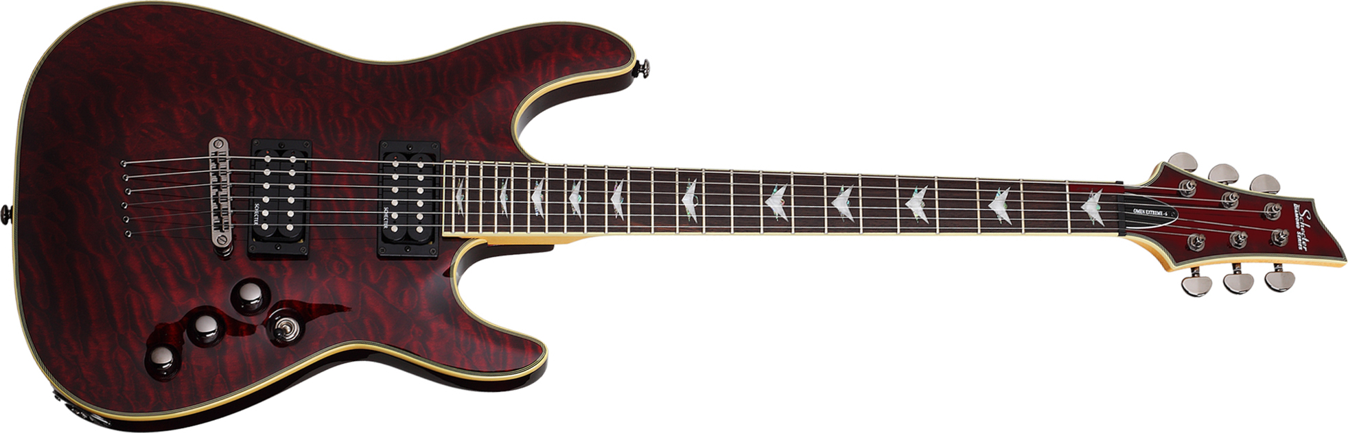 Schecter Omen Extreme-6 2h Ht Rw - Black Cherry - Guitarra eléctrica con forma de str. - Main picture