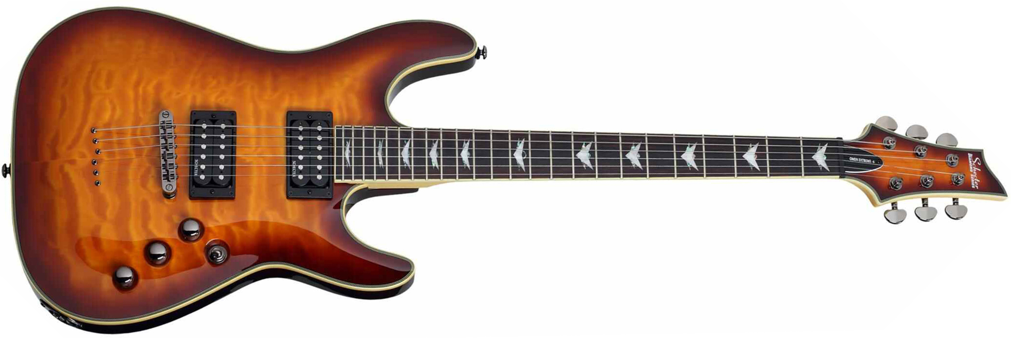 Schecter Omen Extreme-6 2h Ht Rw - Vintage Sunburst - Guitarra eléctrica con forma de str. - Main picture