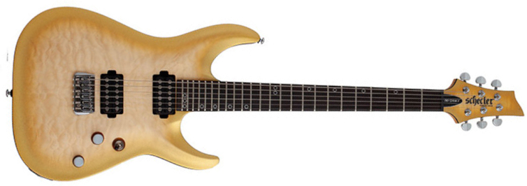 Schecter Omen Extreme Ii 2h Ht Eb - Gold Rush - Guitarra eléctrica con forma de str. - Main picture