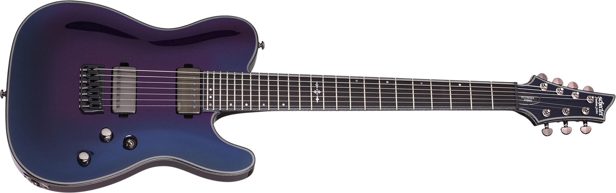 Schecter Pt-7 Hellraiser Hybrid 7c 2h Emg Ht Eb - Ultraviolet - Guitarra eléctrica de 7 cuerdas - Main picture