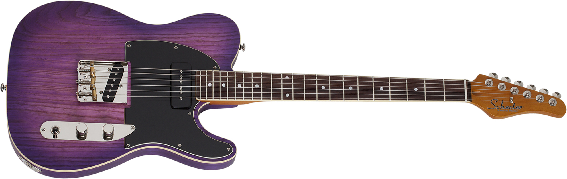 Schecter Pt Special 2s Ht Rw - Purple Burst Pearl - Guitarra eléctrica con forma de tel - Main picture