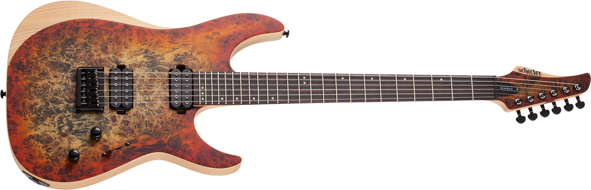 Schecter Reaper-6 2h Ht Eb - Satin Inferno Burst - Guitarra eléctrica con forma de str. - Main picture