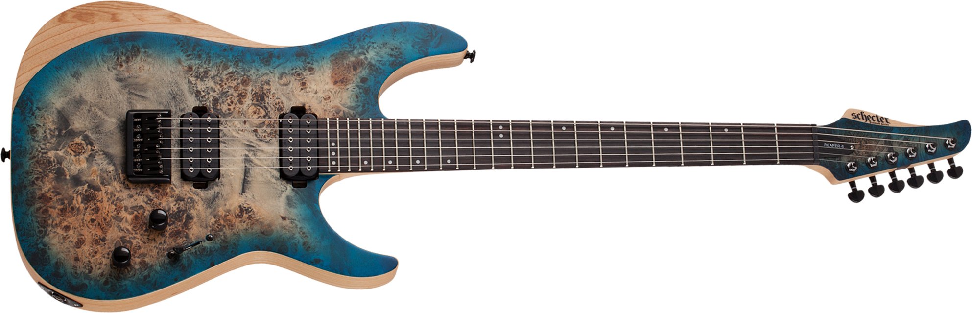 Schecter Reaper-6 2h Ht Eb - Satin Sky Burst - Guitarra eléctrica con forma de str. - Main picture