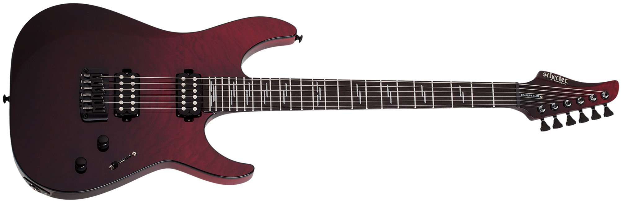 Schecter Reaper-6 Elite 2h Ht Eb - Blood Burst - Guitarra eléctrica con forma de str. - Main picture