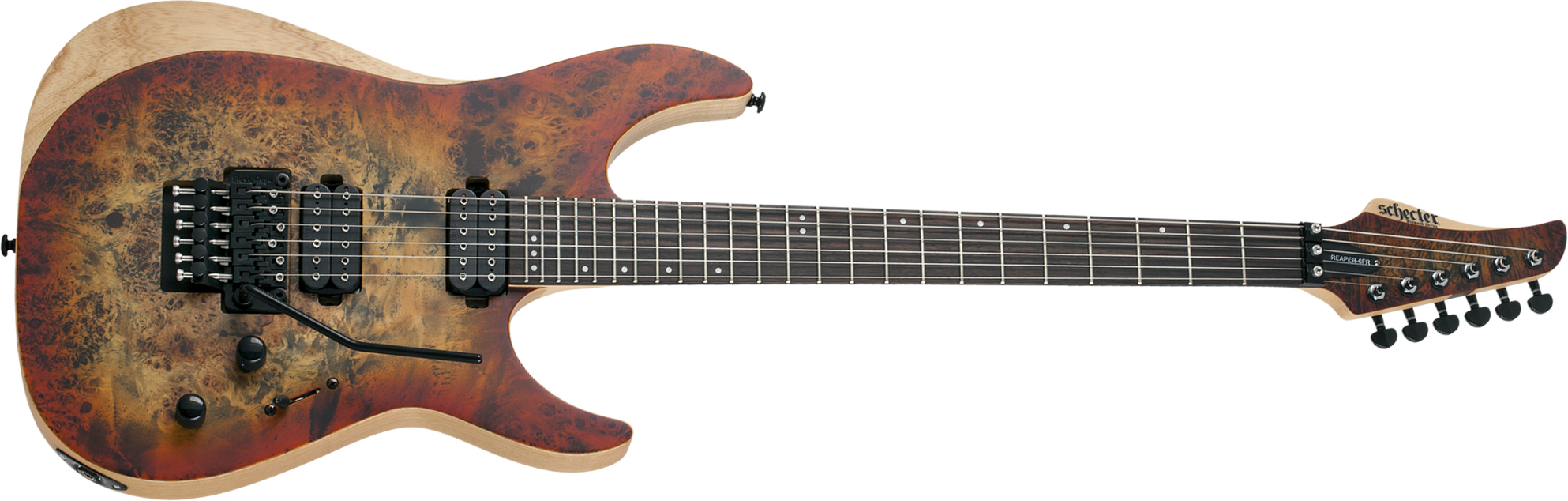 Schecter Reaper-6 Fr 2h Eb - Satin Inferno Burst - Guitarra eléctrica con forma de str. - Main picture