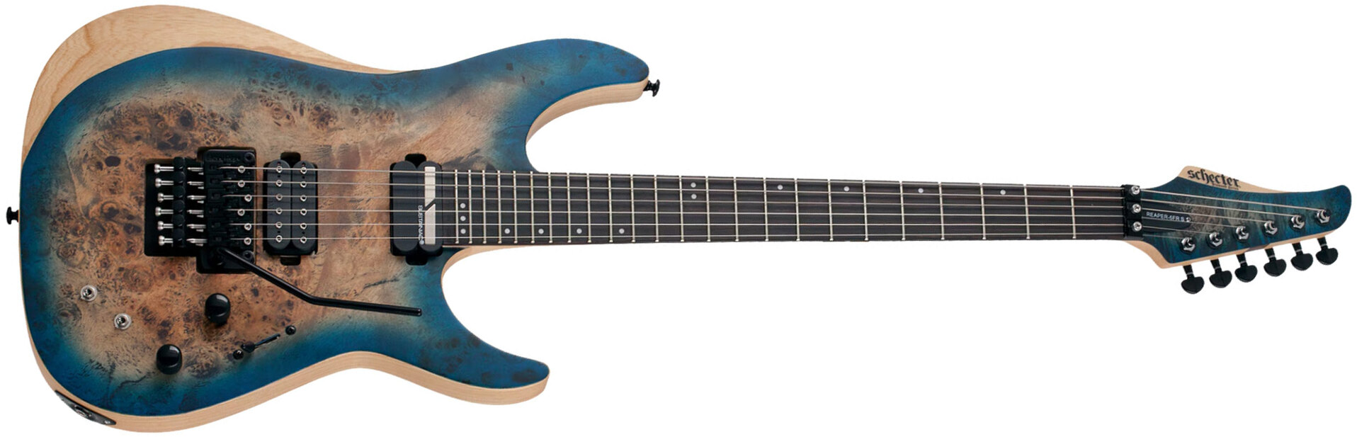 Schecter Reaper-6 Fr S 2h Sustainiac Eb - Satin Sky Burst - Guitarra eléctrica con forma de str. - Main picture