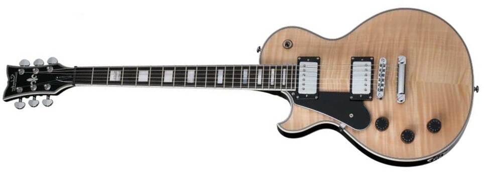 Schecter Solo-ii Custom Lh Gaucher 2h Ht Eb - Gloss Natural - Guitarra electrica para zurdos - Main picture