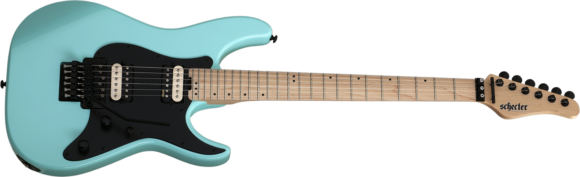 Schecter Sun Valley Super Shredder Fr 2h Emg Mn - Sea Foam Green - Guitarra eléctrica con forma de str. - Main picture