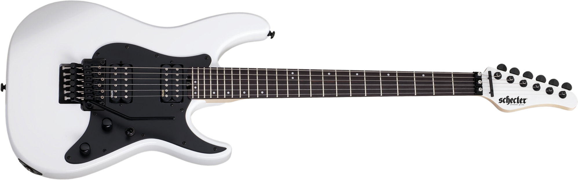 Schecter Sun Valley Super Shredder Fr 2h Emg Rw - White - Guitarra eléctrica con forma de str. - Main picture
