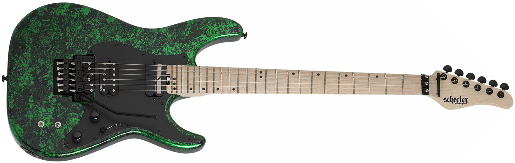 Schecter Sun Valley Super Shredder Fr S 2h Emg Sustainiac Mn - Green Reign - Guitarra electrica metalica - Main picture