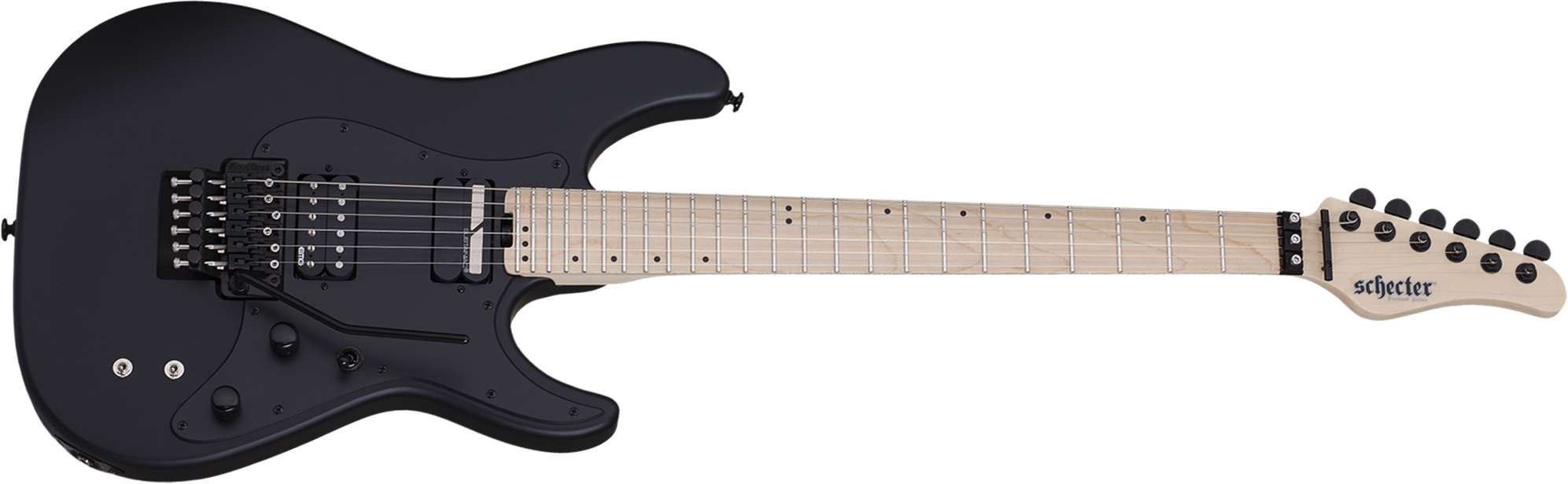 Schecter Sun Valley Super Shredder Fr S 2h Sustainiac Eb - Satin Black - Guitarra electrica metalica - Main picture