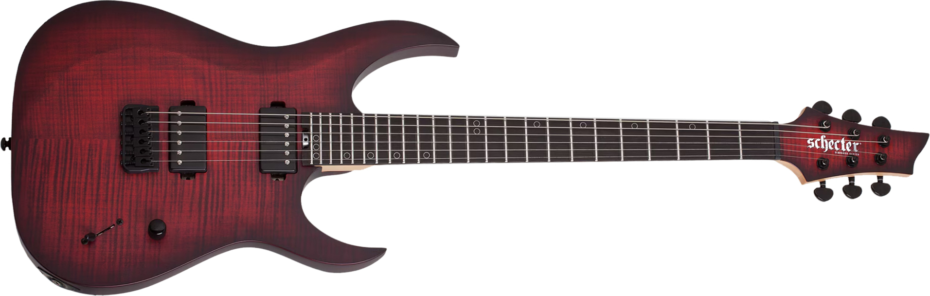 Schecter Sunset-6 Extreme 2h Ht Eb - Scarlet Burst - Guitarra electrica metalica - Main picture