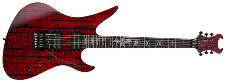 Schecter Synyster Gates Standard Plus Fr Hh Eb - Transparent Deep Red - Guitarra eléctrica de autor - Main picture