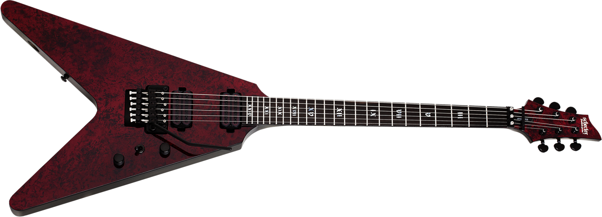 Schecter V-1 Fr Apocalypse 2h Eb - Red Reign - Guitarra electrica metalica - Main picture