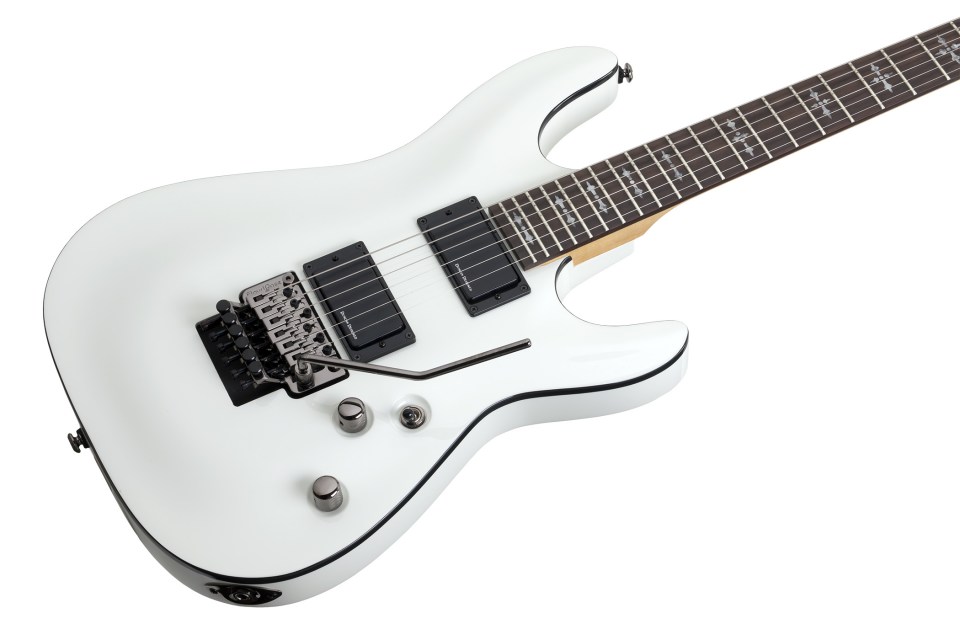 Schecter Demon-6 Fr 2h Rw - Vintage White - Guitarra eléctrica con forma de str. - Variation 1