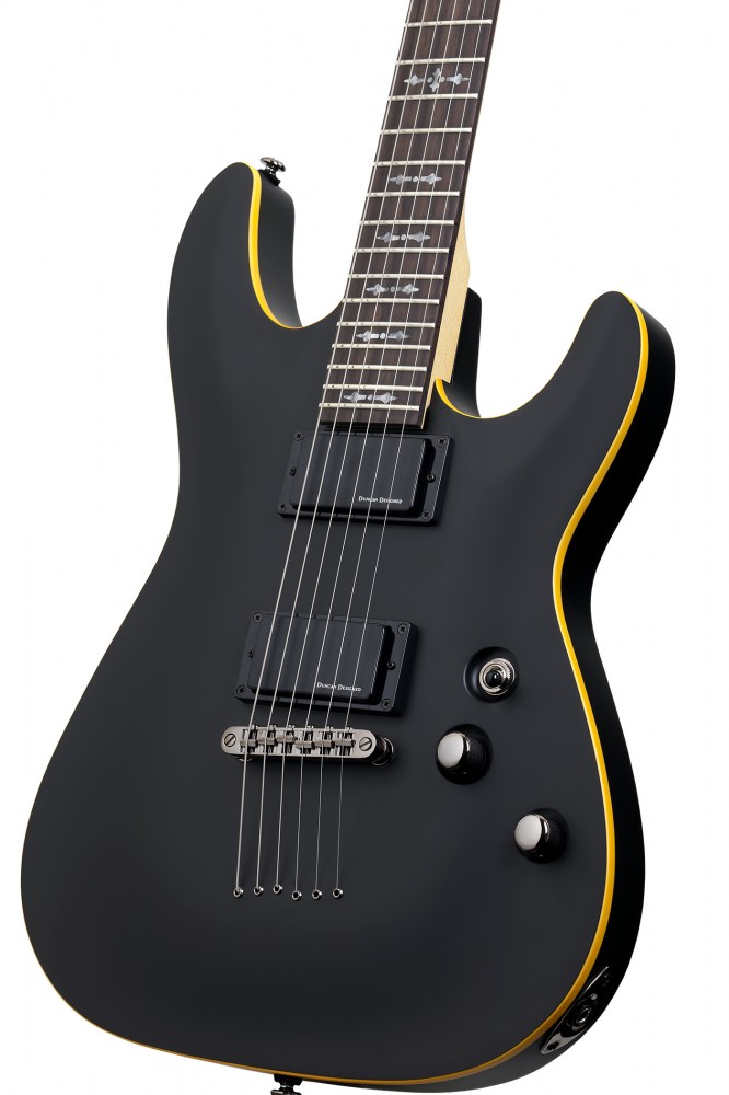 Schecter Demon-6 2h Ht Rw - Aged Black Satin - Guitarra eléctrica con forma de str. - Variation 2