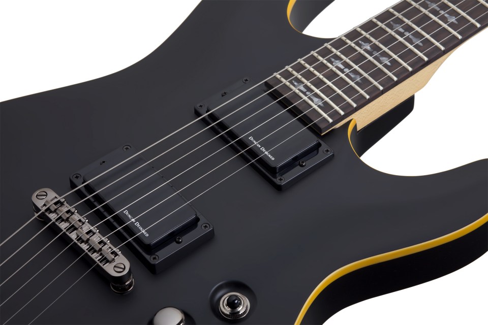 Schecter Demon-6 2h Ht Rw - Aged Black Satin - Guitarra eléctrica con forma de str. - Variation 4