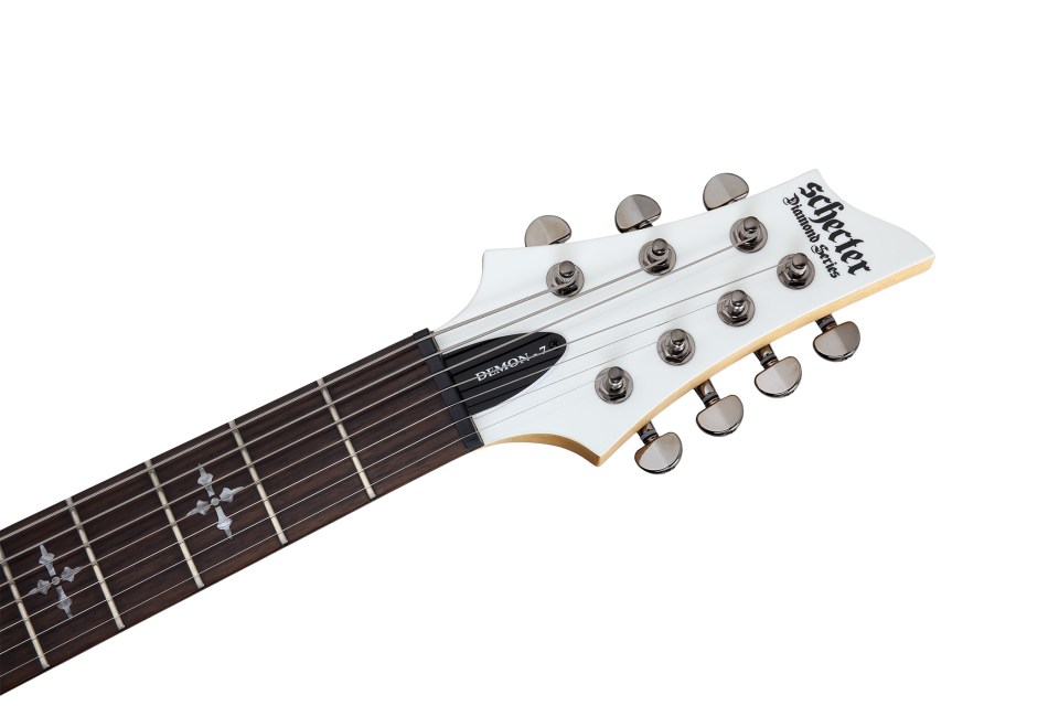 Schecter Demon-7 2h Ht Wen - Vintage White - Guitarra eléctrica de 7 cuerdas - Variation 4