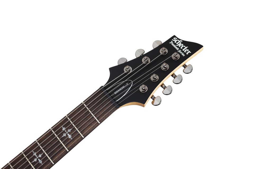 Schecter Demon-7 7c 2h Ht Wen - Aged Black Satin - Guitarra eléctrica de 7 cuerdas - Variation 4