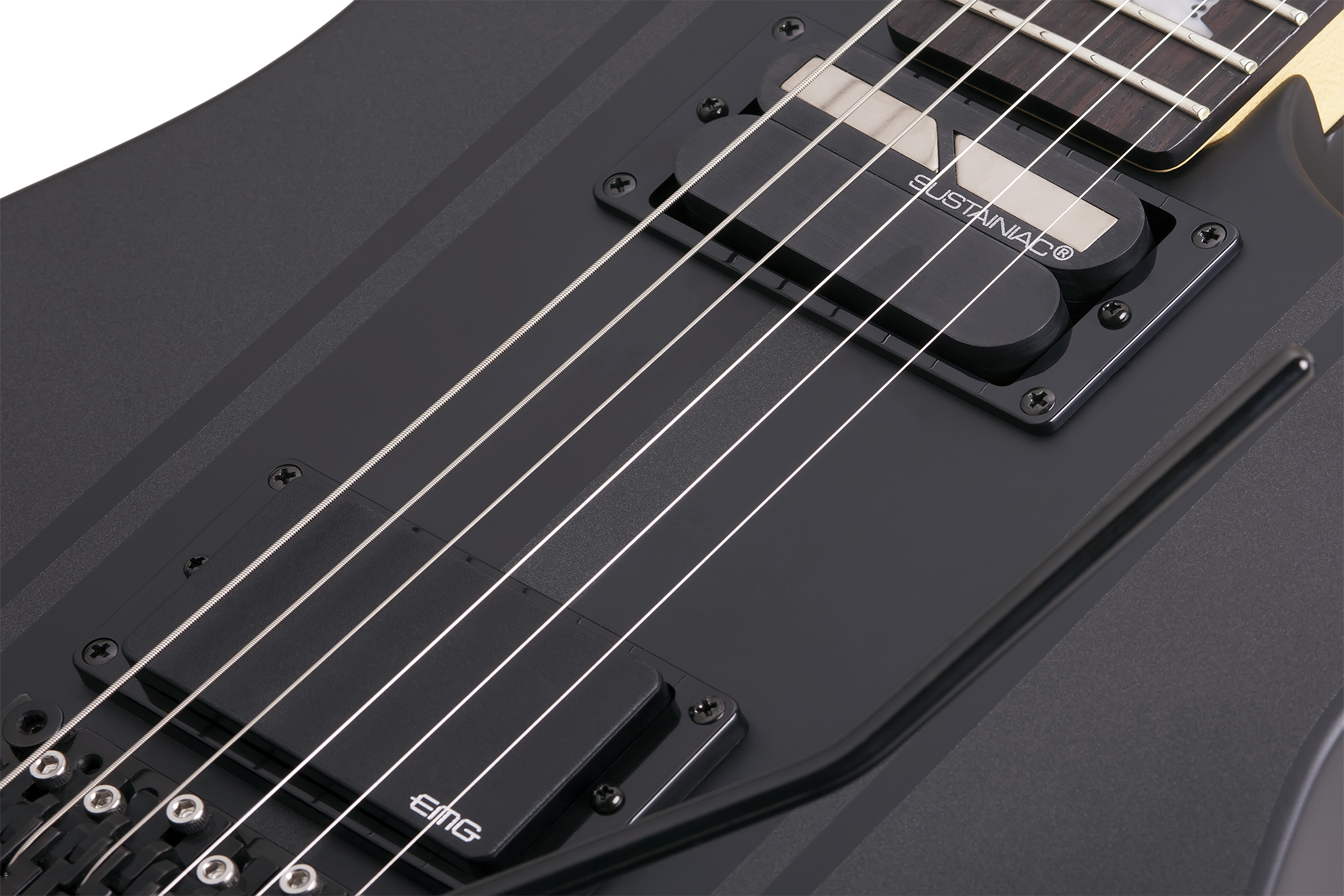 Schecter Dj Ashba Signature 2h Emg Sustainiac Fr Eb - Carbon Grey - Guitarra eléctrica con forma de str. - Variation 4
