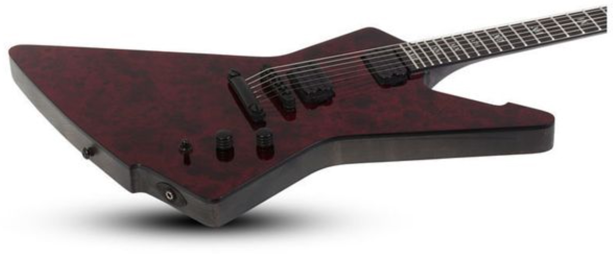 Schecter E-1 Apocalypse 2h Ht Eb - Red Reign - Guitarra electrica metalica - Variation 1