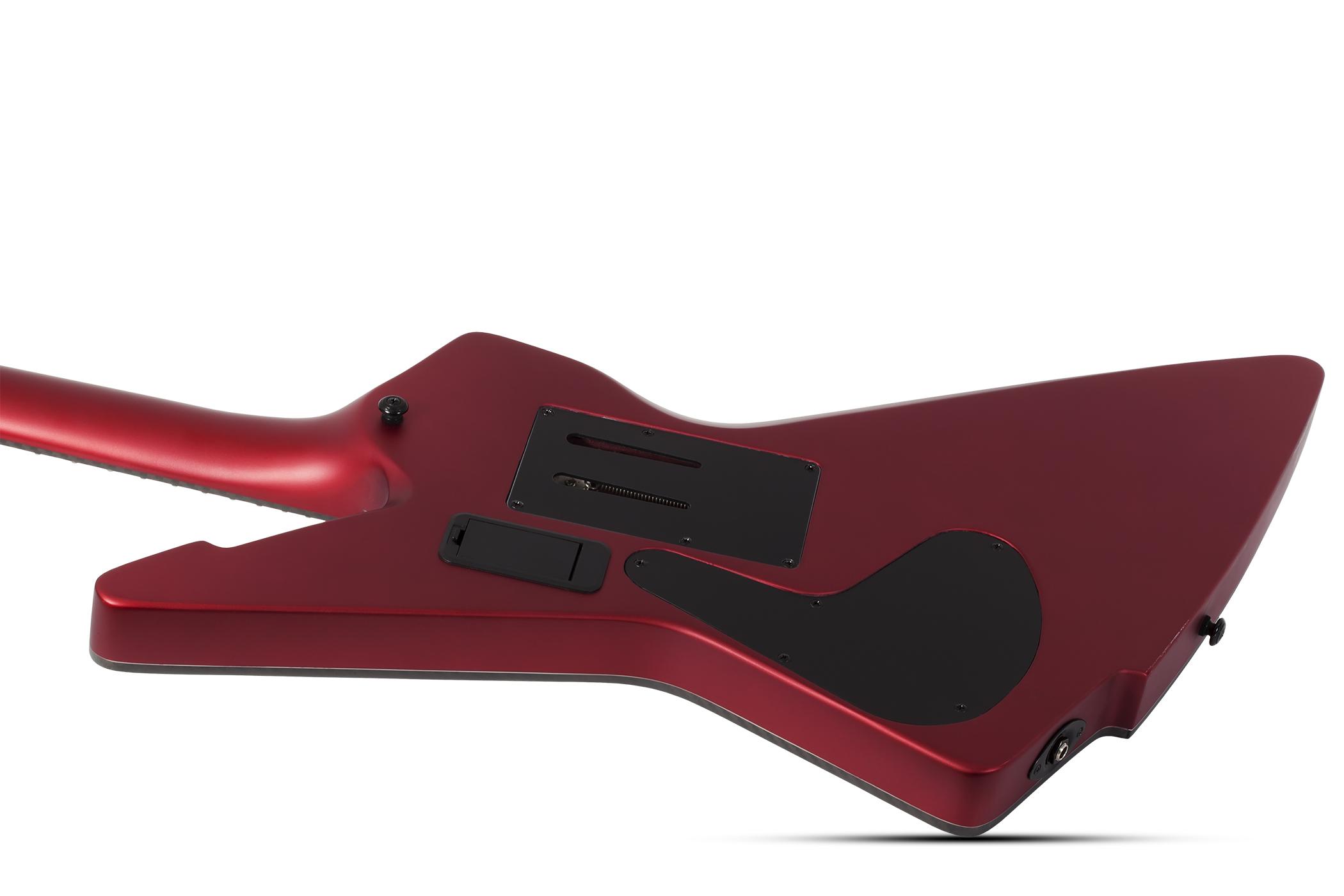 Schecter E-1 Fr S Special Edition 2h Sustainiac Fr Eb - Satin Candy Apple Red - Guitarra electrica metalica - Variation 1