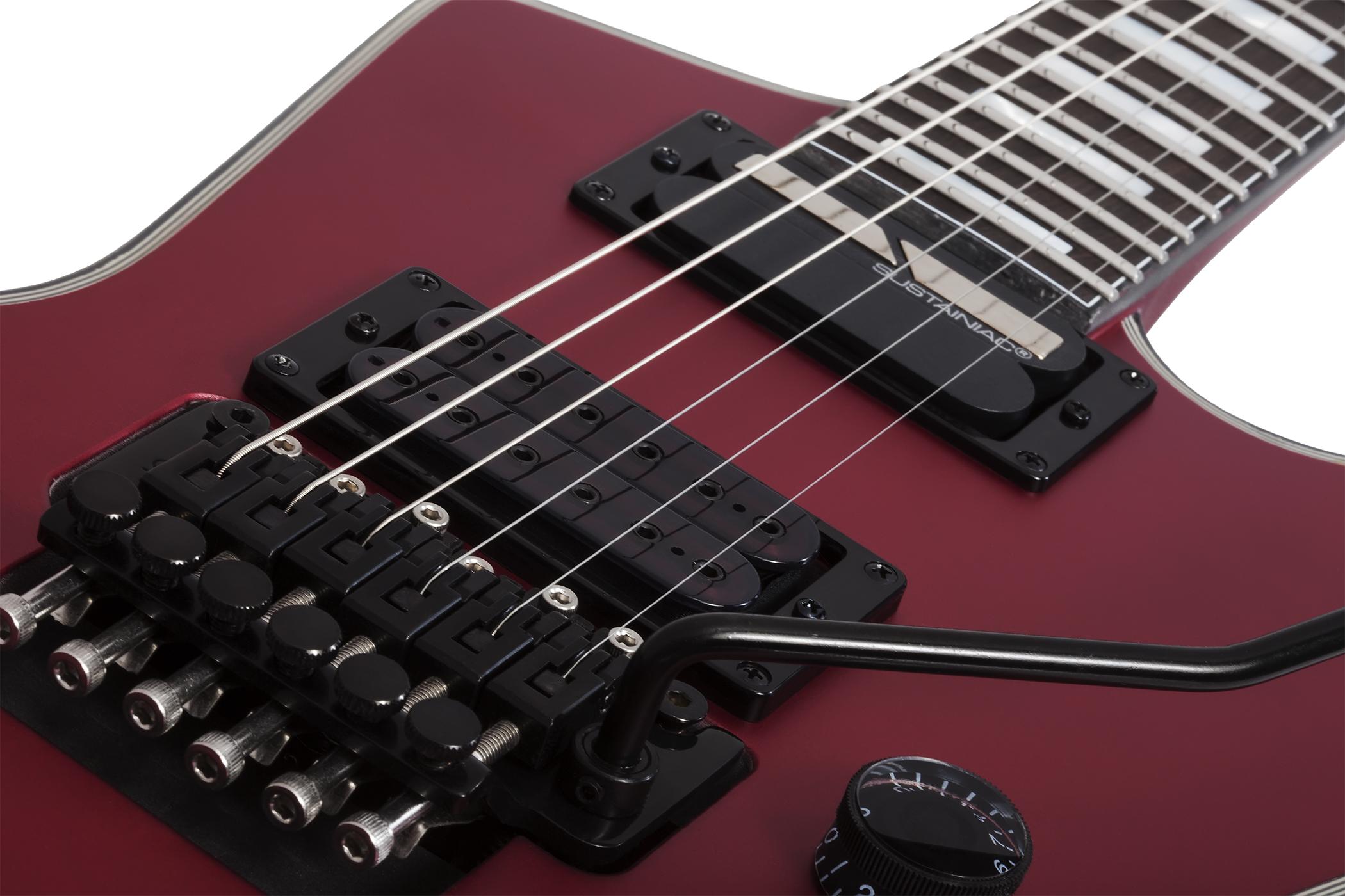 Schecter E-1 Fr S Special Edition 2h Sustainiac Fr Eb - Satin Candy Apple Red - Guitarra electrica metalica - Variation 2