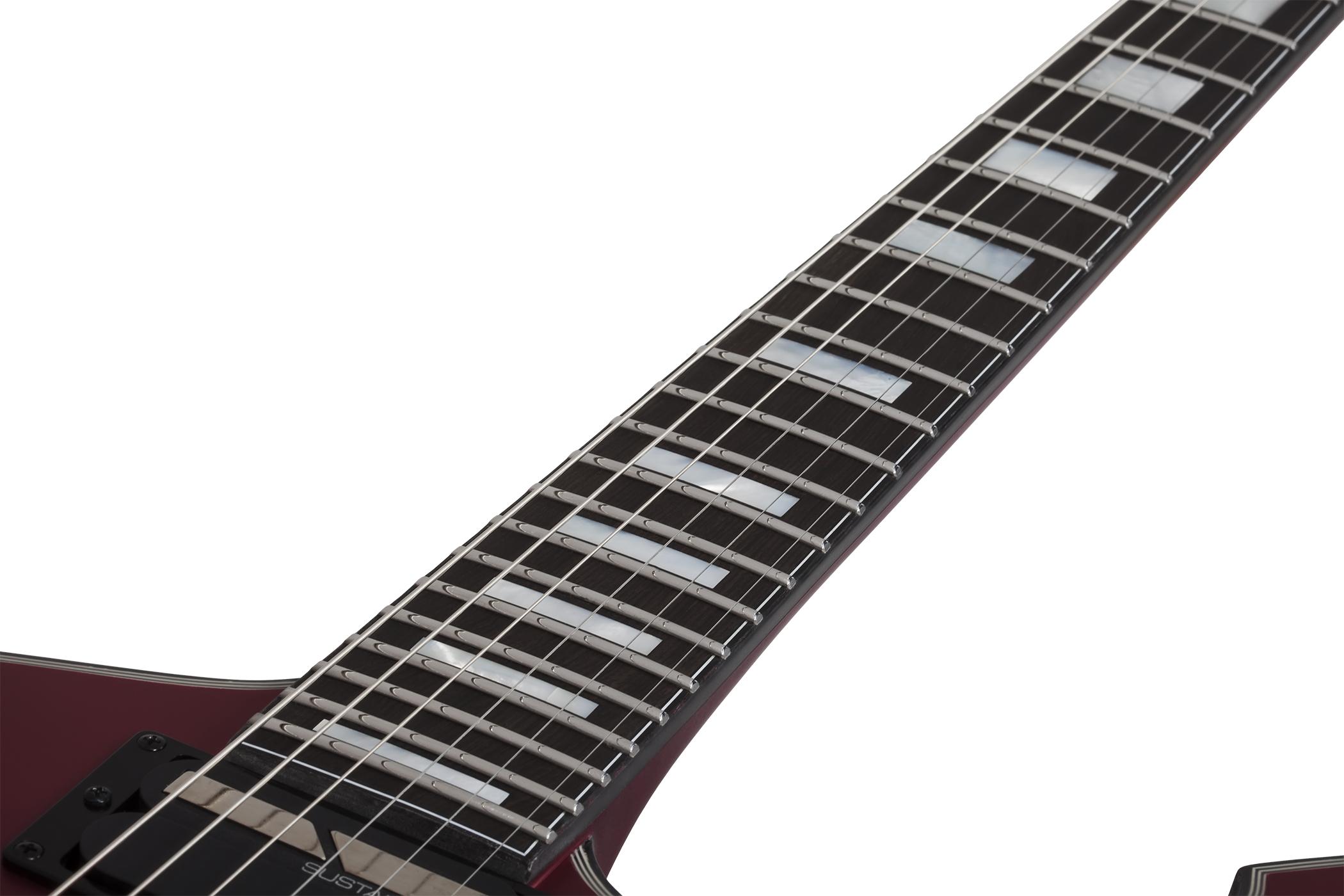 Schecter E-1 Fr S Special Edition 2h Sustainiac Fr Eb - Satin Candy Apple Red - Guitarra electrica metalica - Variation 3