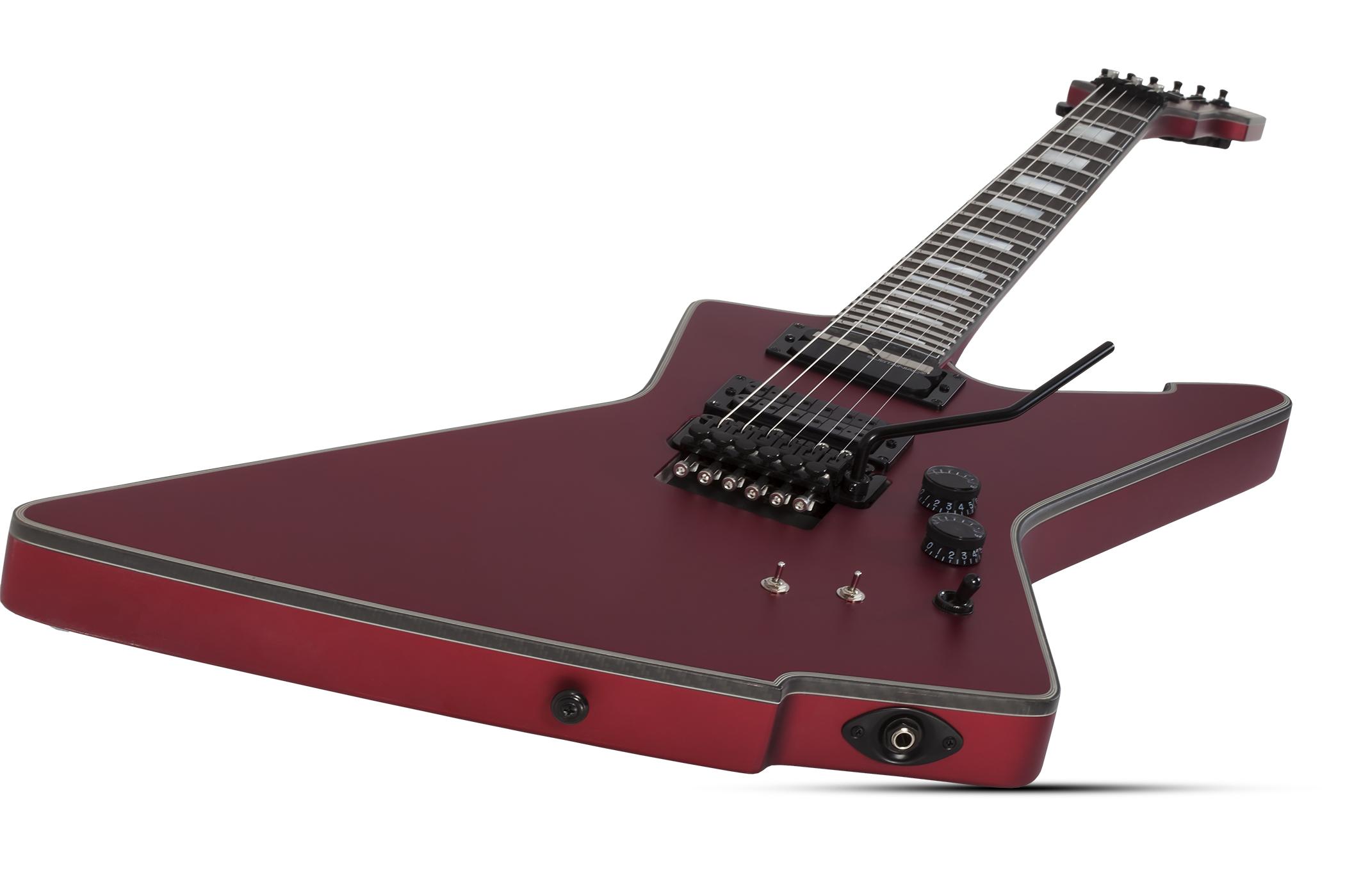 Schecter E-1 Fr S Special Edition 2h Sustainiac Fr Eb - Satin Candy Apple Red - Guitarra electrica metalica - Variation 4