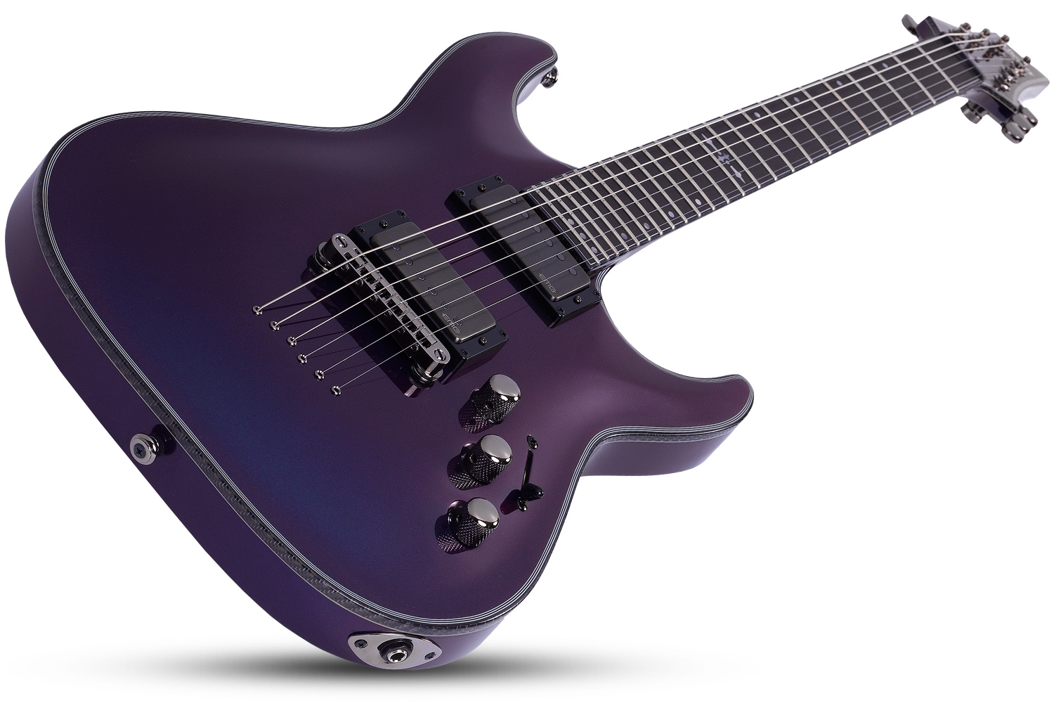 Schecter Hellraiser C-1 Hybrid 2h Emg Ht Eb - Ultra Violet - Guitarra eléctrica con forma de str. - Variation 1