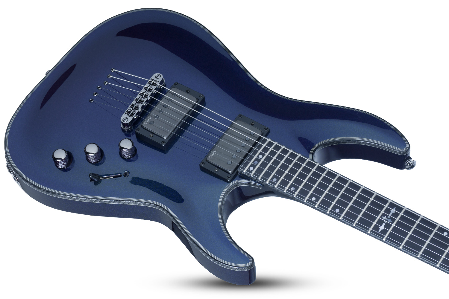 Schecter Hellraiser C-1 Hybrid 2h Emg Ht Eb - Ultra Violet - Guitarra eléctrica con forma de str. - Variation 2