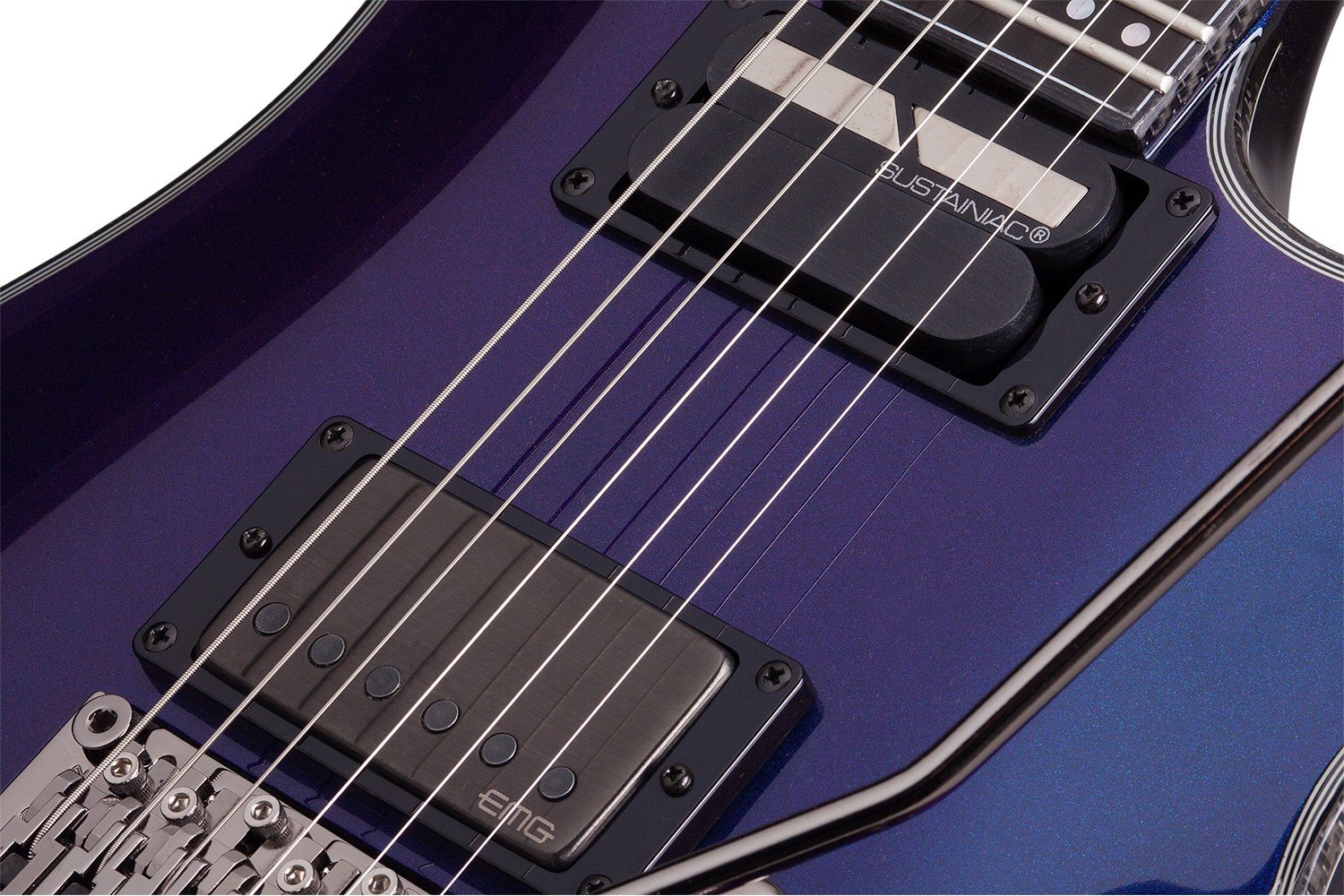 Schecter Hellraiser Hybrid C-1 Frs 2h Emg Sustainiac Eb - Ultra Violet - Guitarra eléctrica con forma de str. - Variation 2