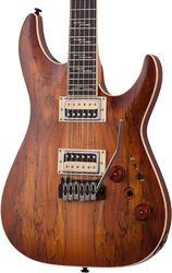 Guitarra eléctrica con forma de str. Schecter C-1 Exotic Spalted Maple - Satin natural vintage burst