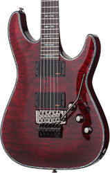 Guitarra eléctrica con forma de str. Schecter Hellraiser C-1 FR - Black cherry