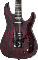 Guitarra eléctrica con forma de str. Schecter C-1 FR S Silver Mountain - Blood moon