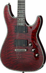 Guitarra eléctrica con forma de str. Schecter Hellraiser C-1 - Black cherry