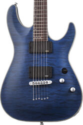 Guitarra eléctrica con forma de str. Schecter C-1 Platinum - See thru midnight blue