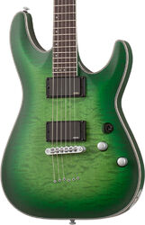 Guitarra eléctrica con forma de str. Schecter C-1 Platinum - Satin green burst