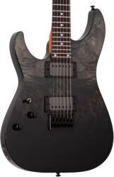 Guitarra eléctrica con forma de str. Schecter C-1 Standard LH - Black fade burst burl