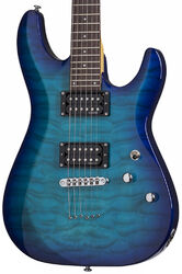 Guitarra eléctrica con forma de str. Schecter C-6 Plus - Ocean blue burst 
