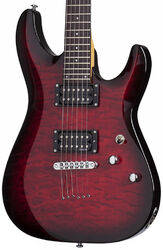 Guitarra eléctrica con forma de str. Schecter C-6 Plus - See-thru cherry burst