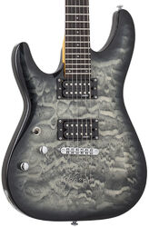 Guitarra electrica para zurdos Schecter C-6 Plus LH - Charcoal burst