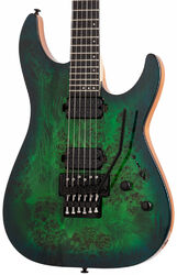 Guitarra eléctrica de doble corte Schecter C-6 Pro FR - Aqua burst