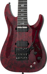 Guitarra eléctrica de 7 cuerdas Schecter C-7 FR S Apocalypse - Red reign