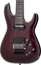 Guitarra eléctrica de 7 cuerdas Schecter Hellraiser C-7 FR S - Black cherry